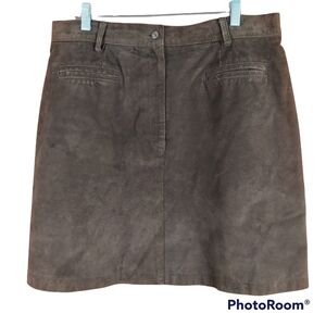 VINTAGE AILES DE LA MODE suede leather skirt size 15/16 Made in Canada